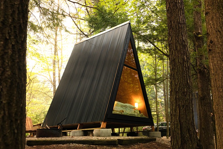 Cozy A-Frame Overlooking the Woods in Freeport, Maine