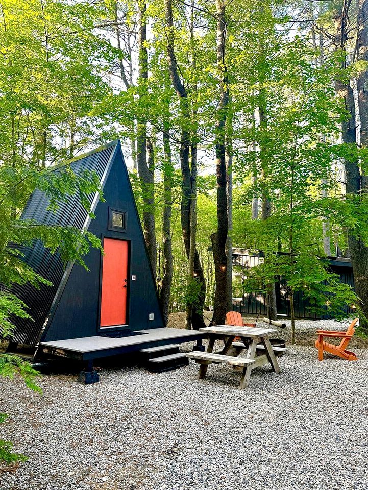 Cozy A-Frame Overlooking the Woods in Freeport, Maine