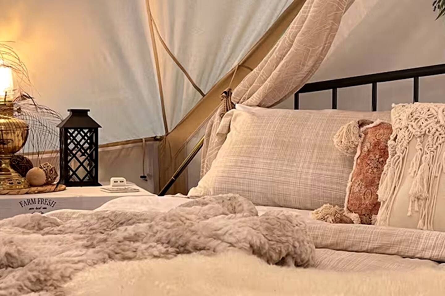 Cozy Safari Tent with Barbecue and Fire Pit in Mount Jackson, Virginia