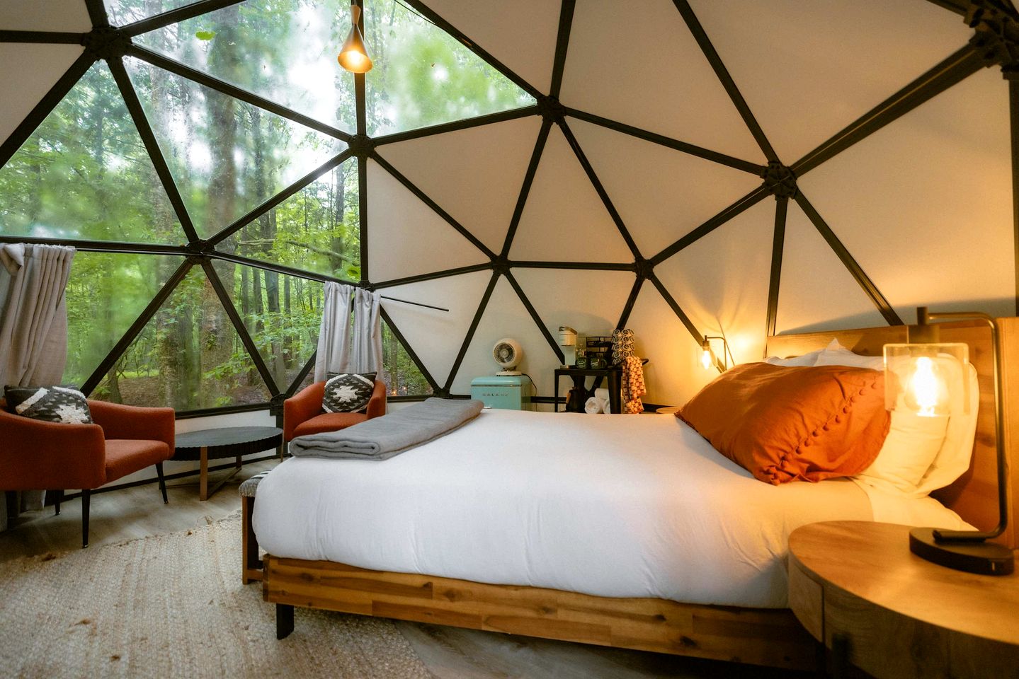 Secluded Glamping Dome with Panoramic Forest Views near Desert of Maine in Freeport, Maine