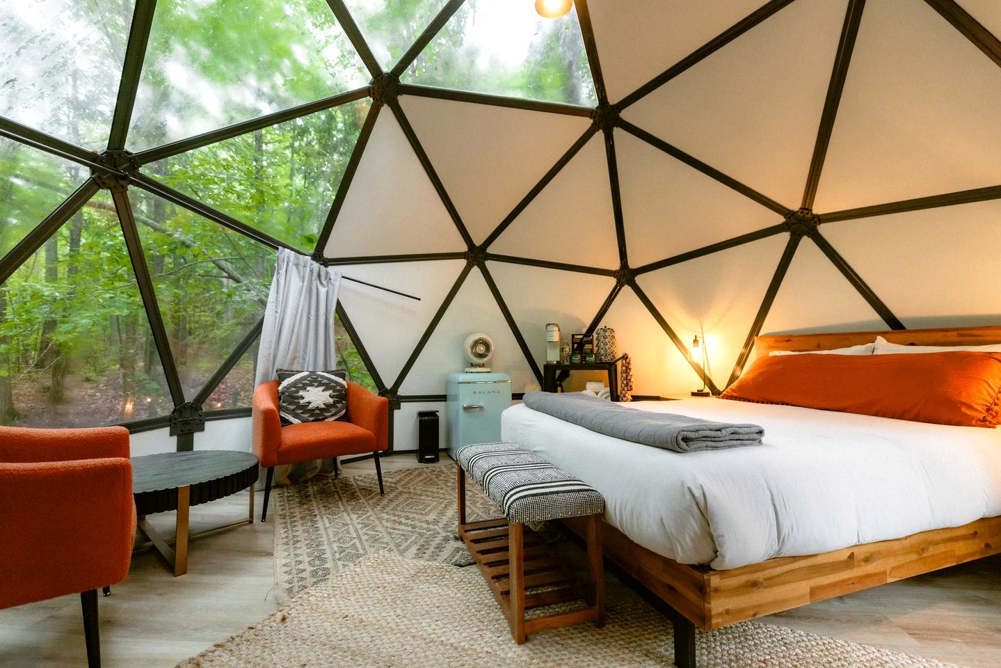 Secluded Glamping Dome with Panoramic Forest Views near Desert of Maine in Freeport, Maine