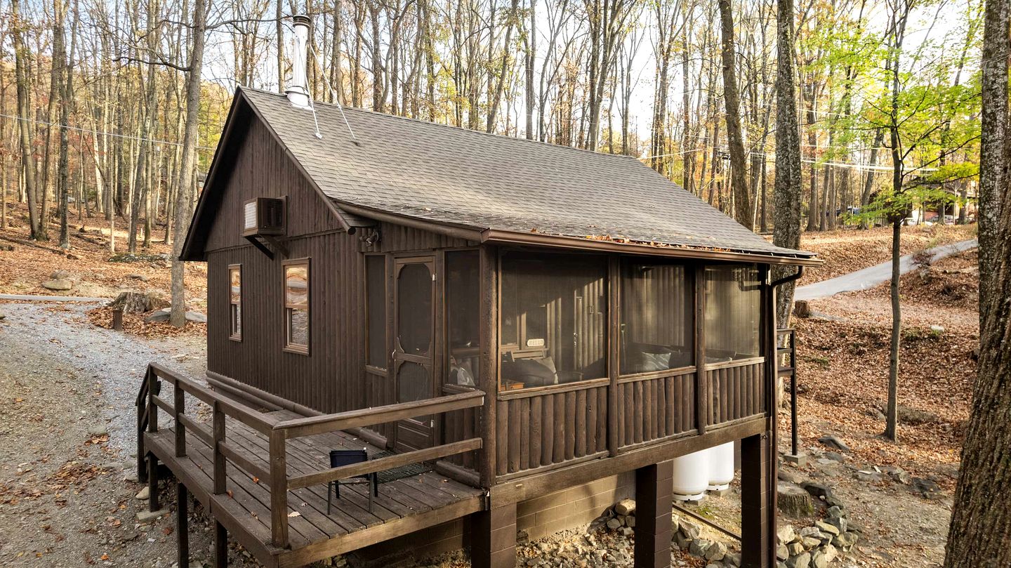 Spectacular Lofted Cabin with Screened Porch, BBQ, and Fire Pit in West Virginia