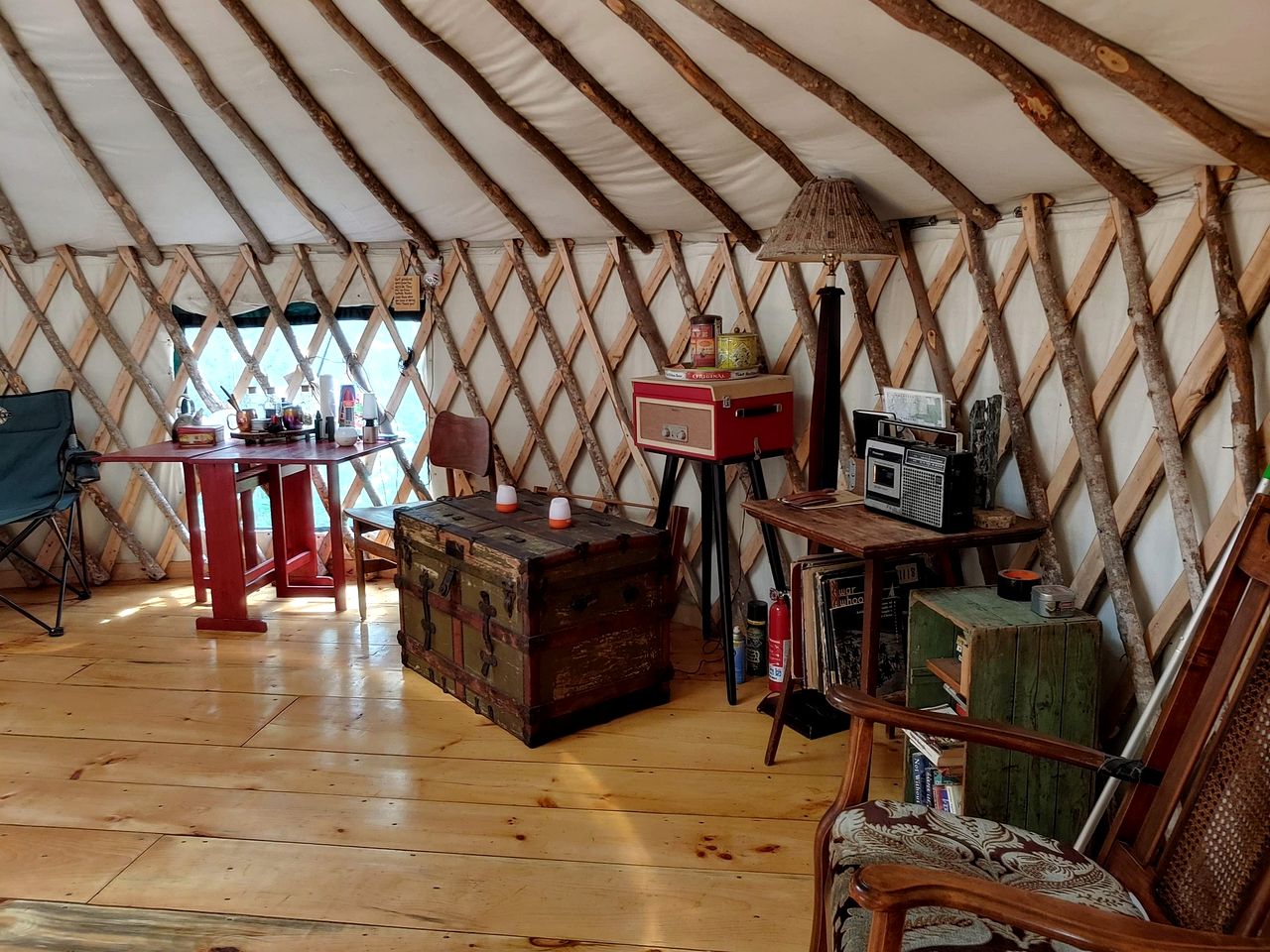 Cozy Yurt in the Peaceful Woods in Chatham, NH