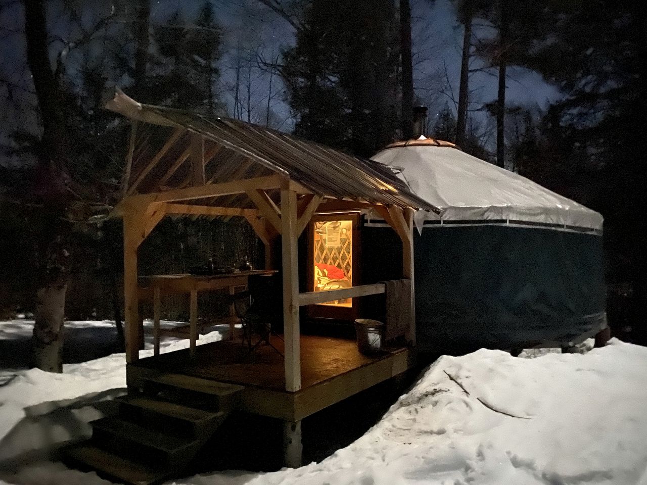 Cozy Yurt in the Peaceful Woods in Chatham, NH