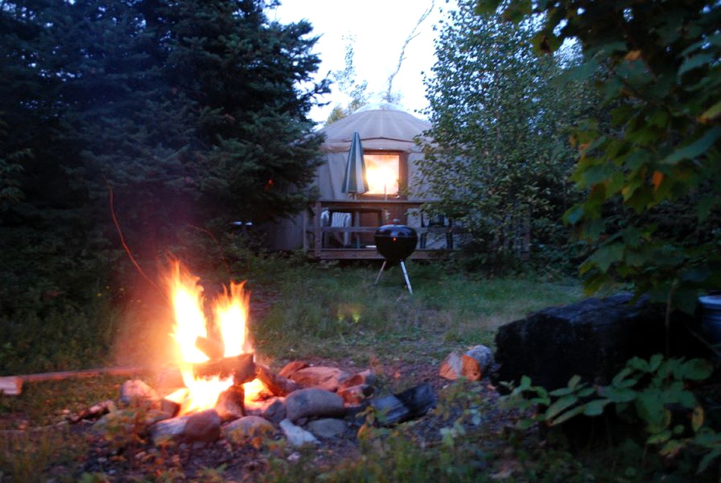 Cozy Yurt for Rent Nestled into Minnesota Wilderness