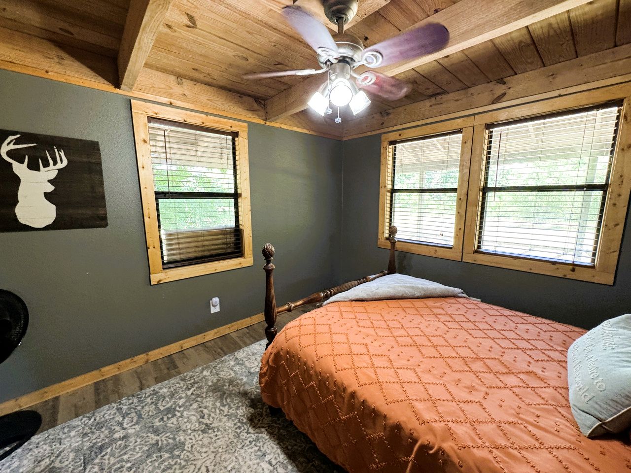 Creek Cabin with Fire Pit Loaded with Kayaks in Arkansas