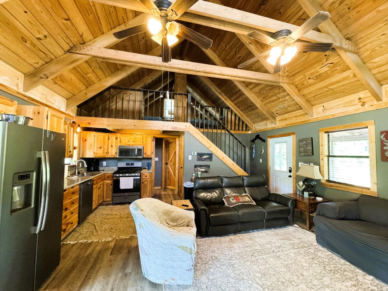 Creek Cabin with Fire Pit Loaded with Kayaks in Arkansas