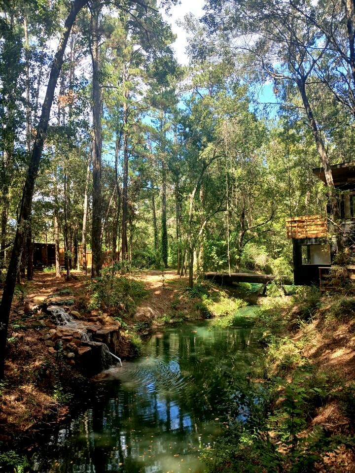 Secluded Container with BBQ for a Waterfront Retreat, Perfect for Fishing and Roasting S'Mores in Grimes County, Texas