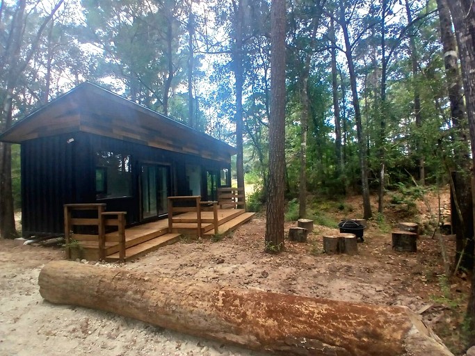 Secluded Container with BBQ for a Waterfront Retreat, Perfect for Fishing and Roasting S'Mores in Grimes County, Texas