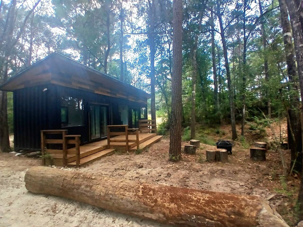 Secluded Container with BBQ for a Waterfront Retreat, Perfect for Fishing and Roasting S'Mores in Grimes County, Texas