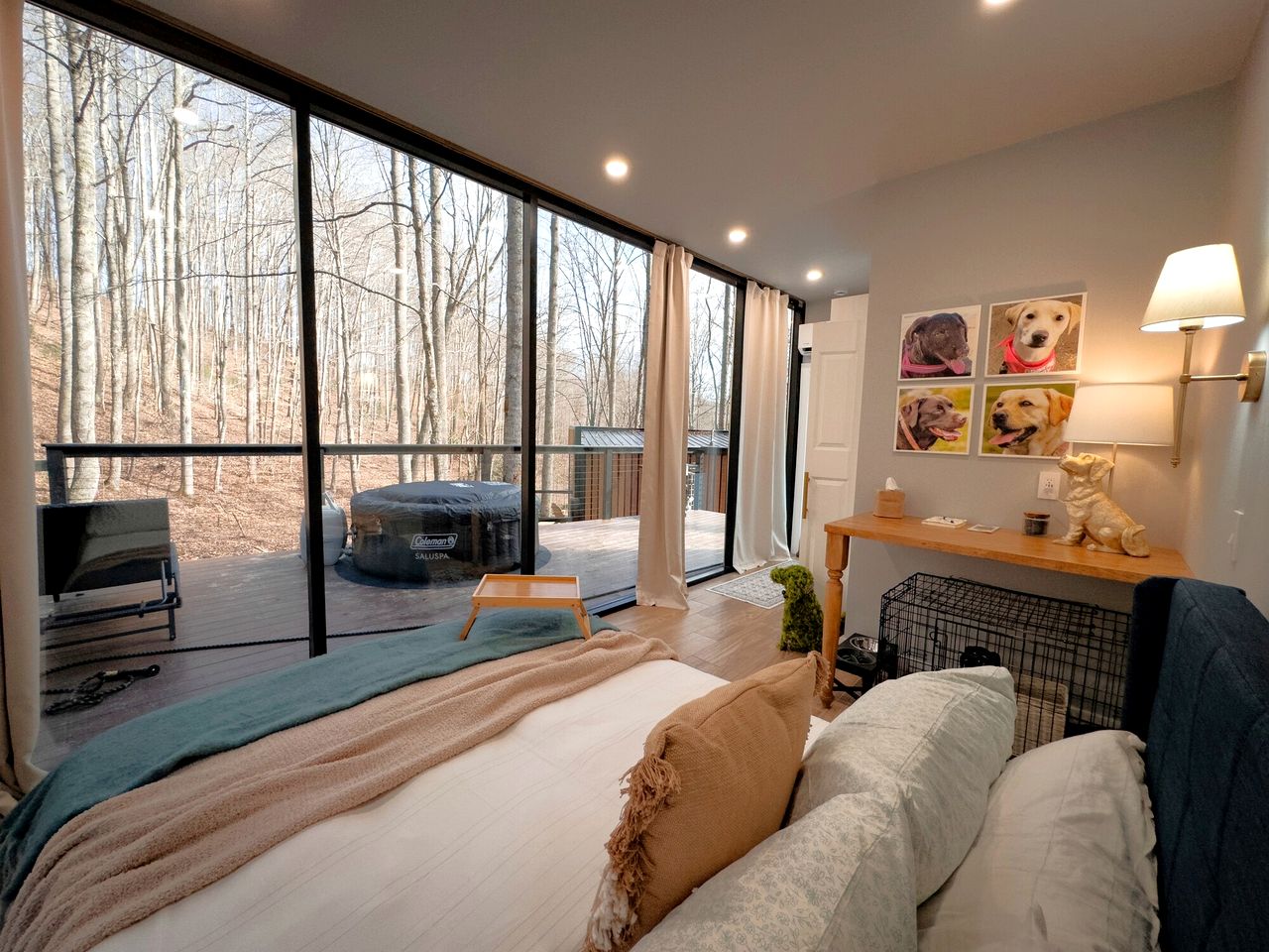 Incredible Glass Tiny House for a Pet-Friendly Romantic Escape in Nature near Mars Hill, NC