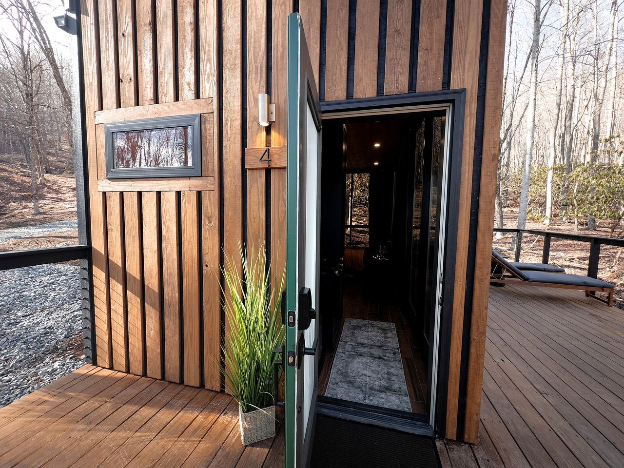 Luxurious Glass Tiny House with Sleek Interior Design for an Amazing Couples Getaway near Mars Hill, NC