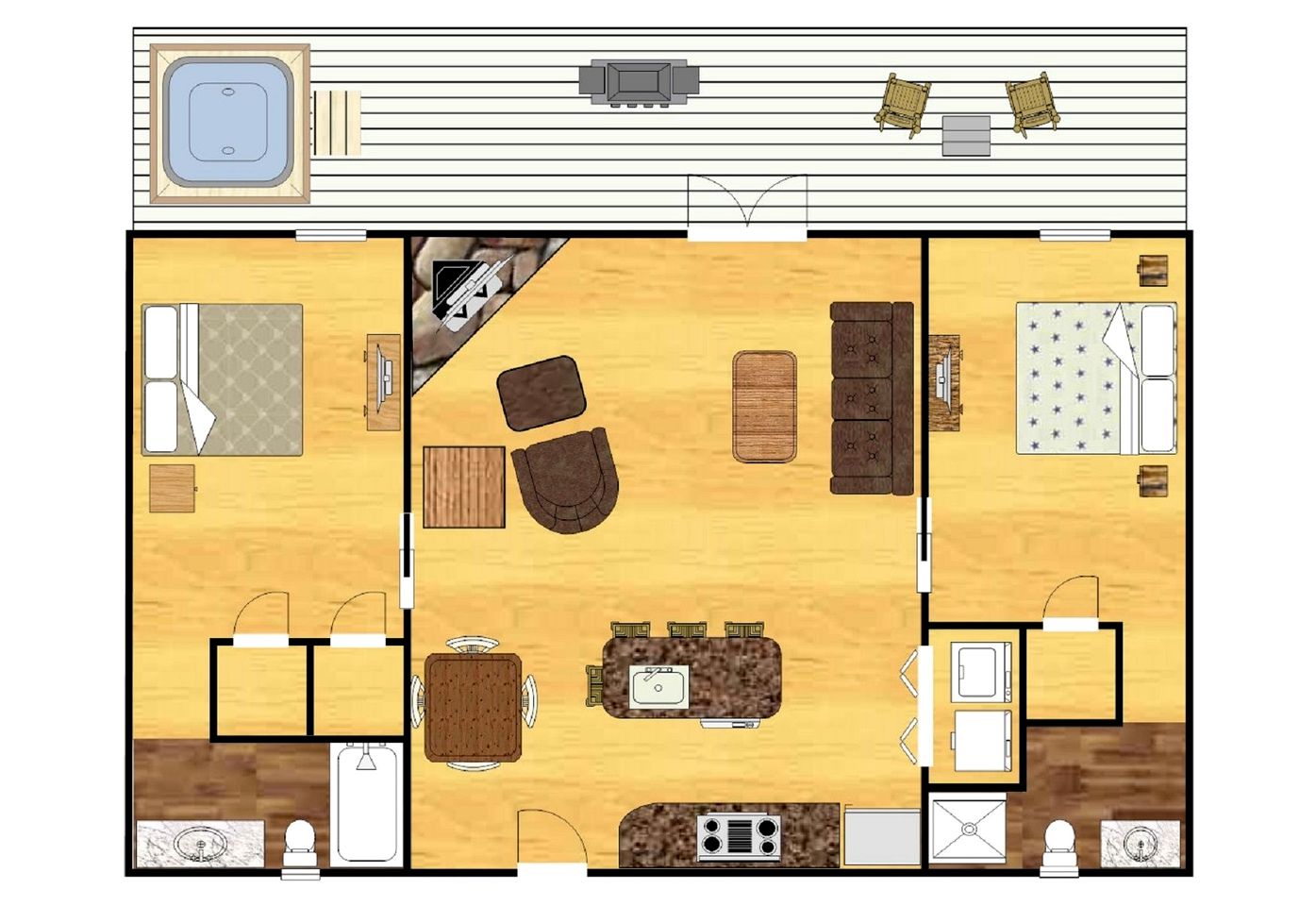 Fantastic Log Cabin with Barbecue and Hot-tub in Gatlinburg, Tennessee