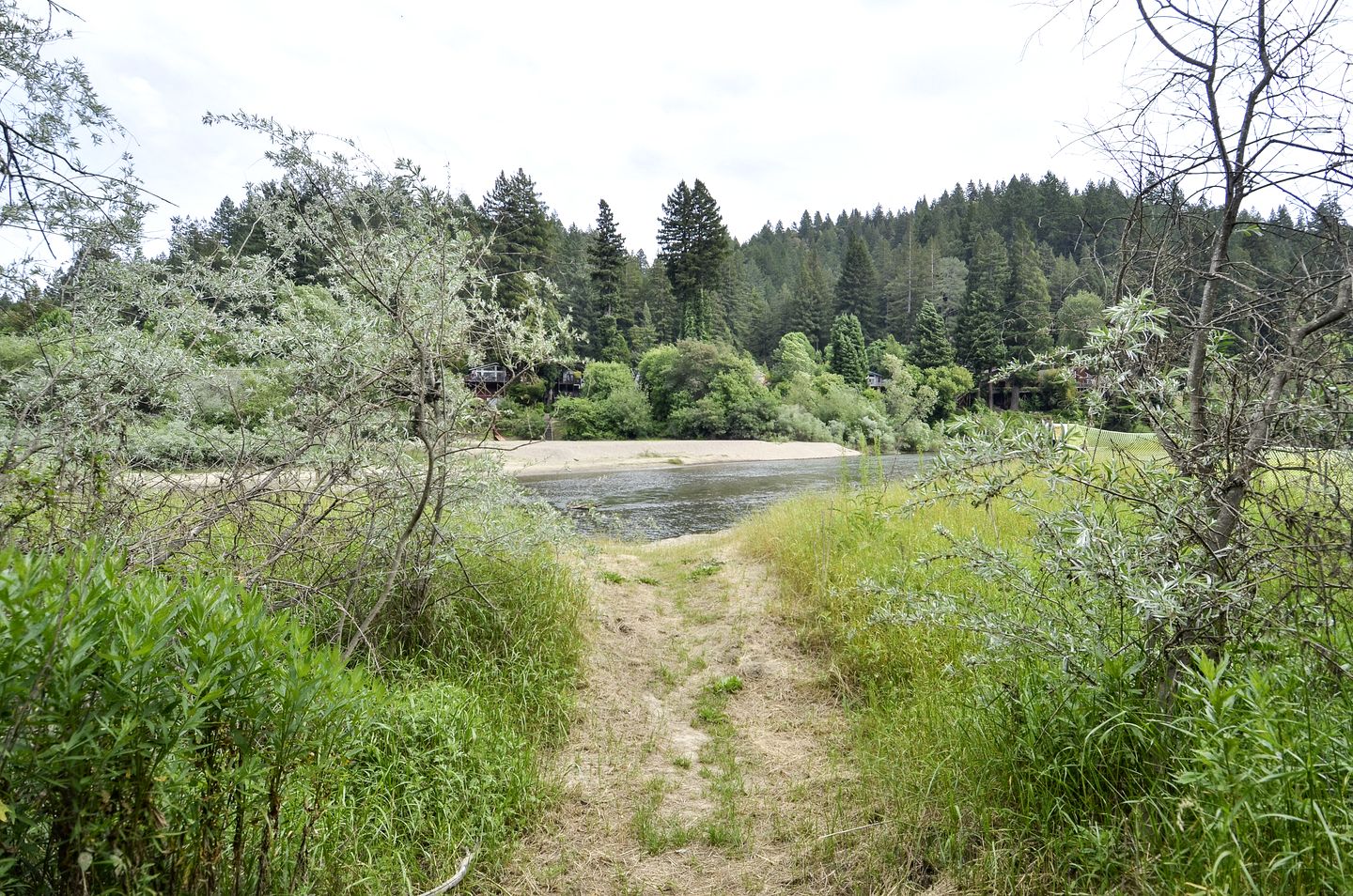 Spacious Riverfront Cottage with Game Room & Private Beach near Wineries in Guerneville, California