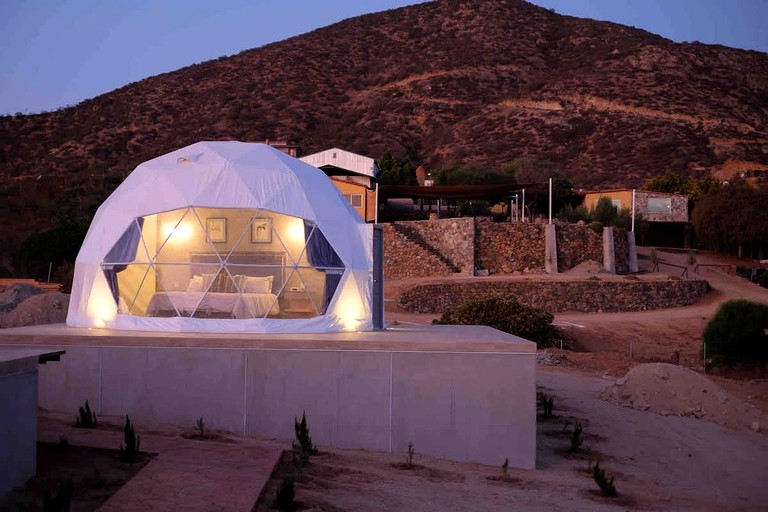 Nature-Immersed Luxury Dome with Stunning Horizon Views in Baja California, Mexico