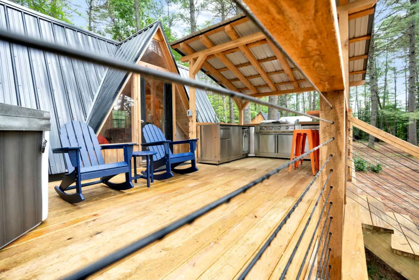 Cute A-Frame Retreat with Inviting Hot Tub in Oxford, Maine