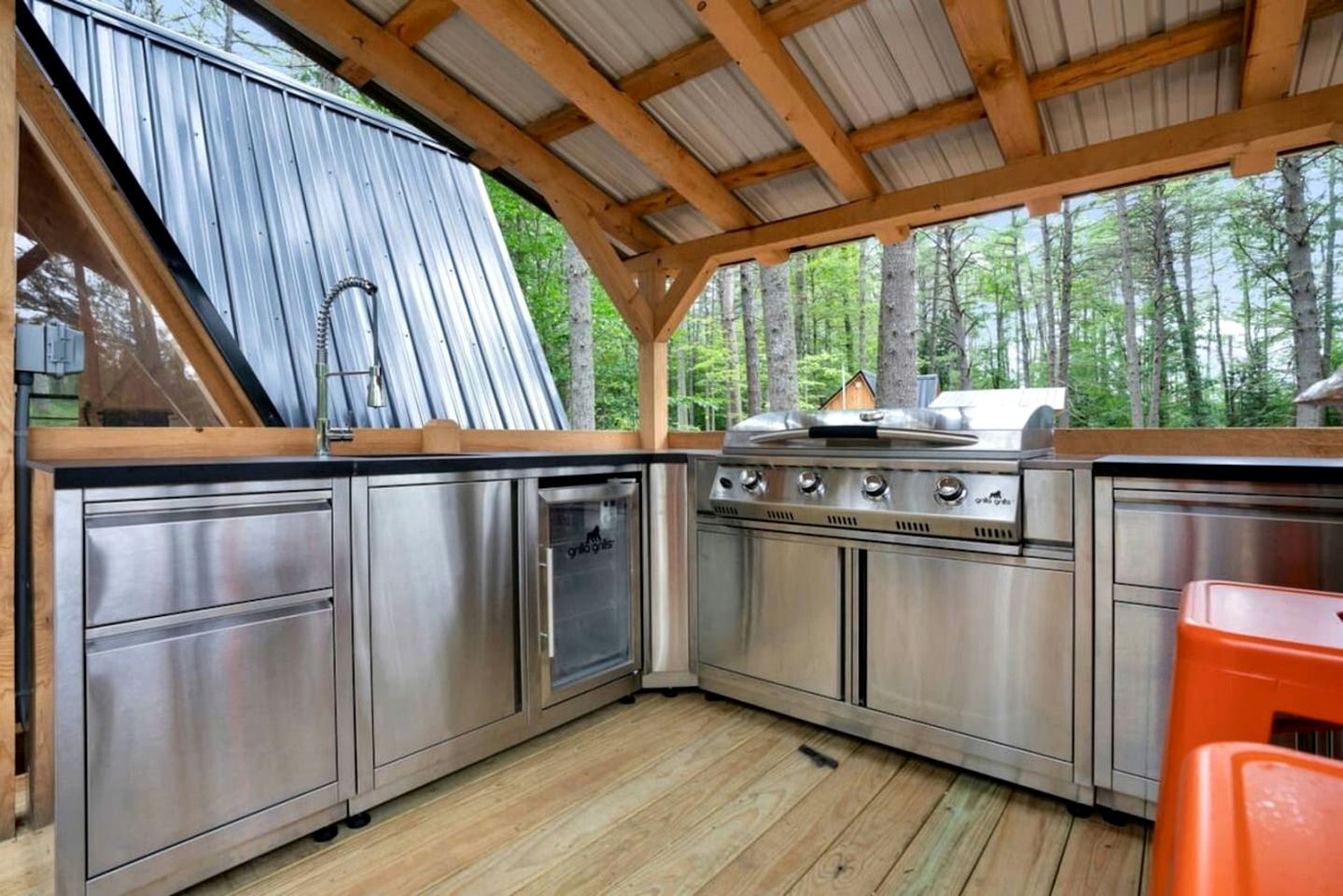 Cute A-Frame Retreat with Inviting Hot Tub in Oxford, Maine