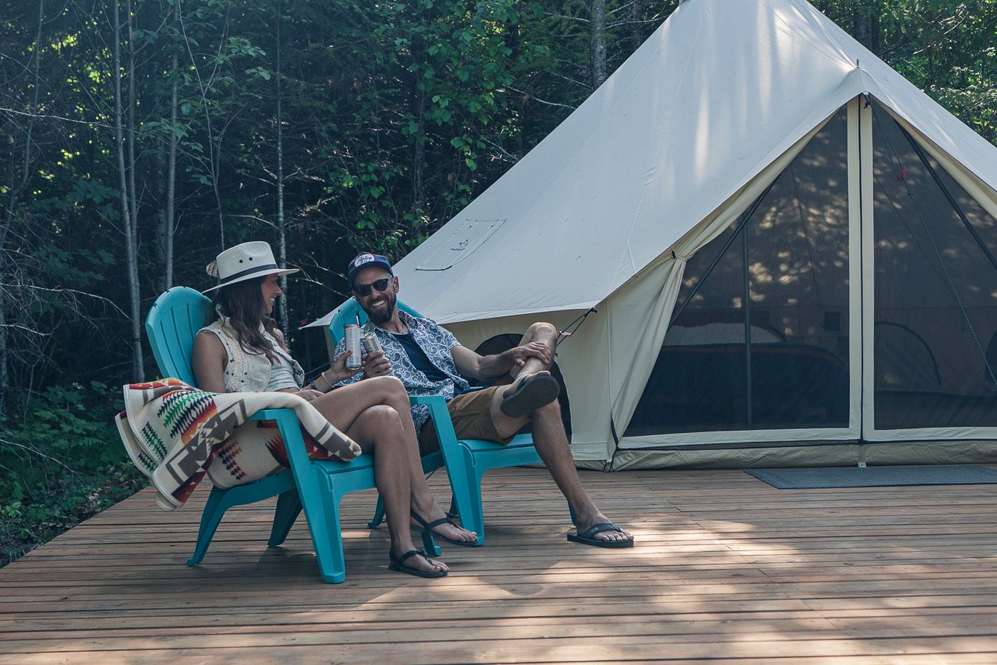 Cute Bell Tent in Carson for Columbia Gorge Glamping in Washington