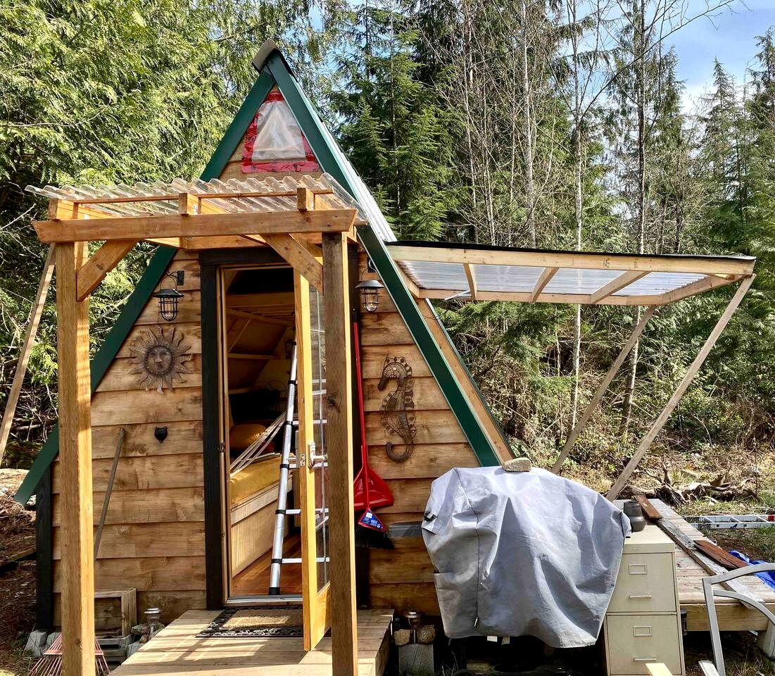 Magical Micro A-Frame on the Sunshine Coast for the Best of British Columbia's Glamping