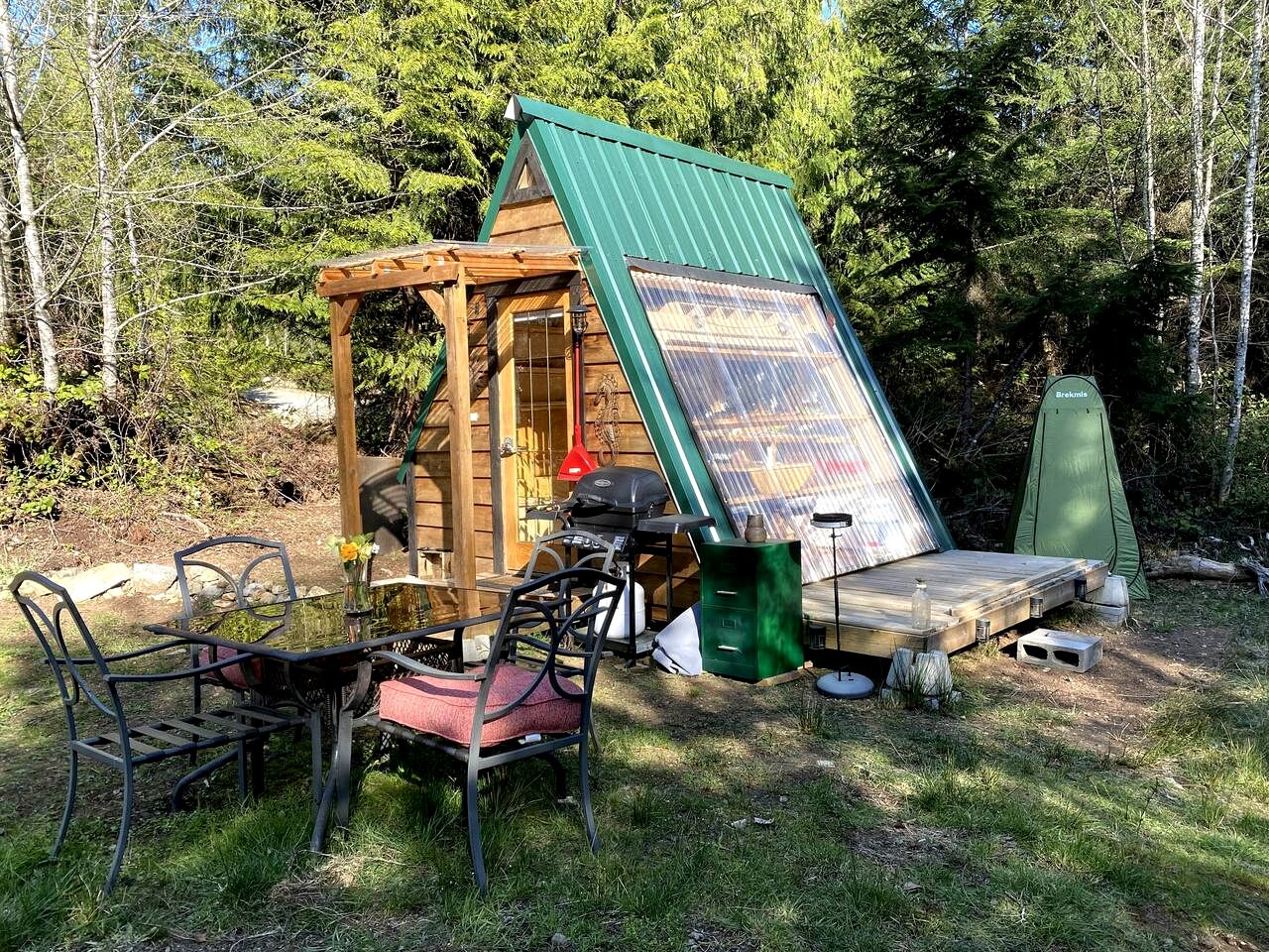 Magical Micro A-Frame on the Sunshine Coast for the Best of British Columbia's Glamping