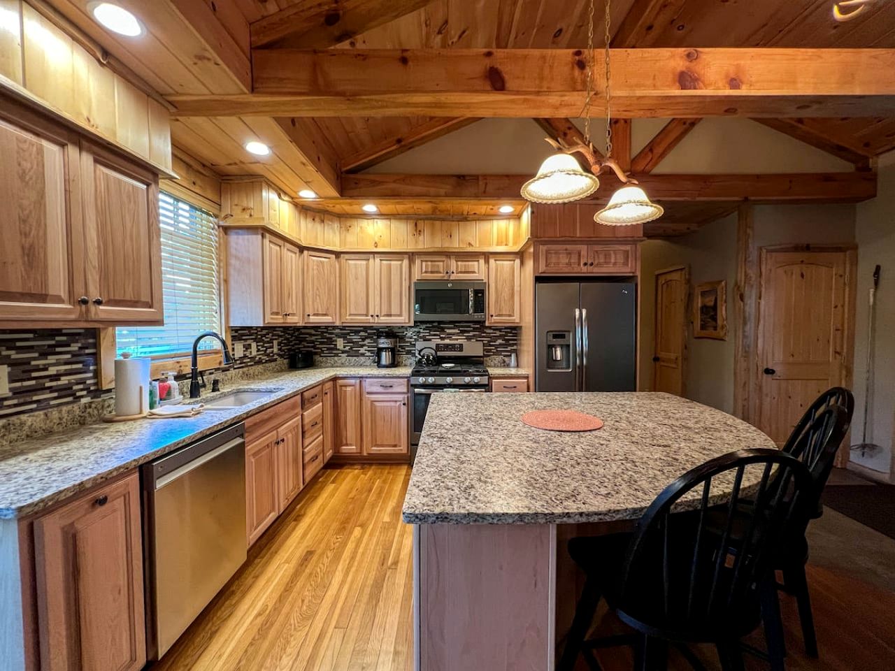 Cute Wooden Cabin Nestled Amidst Trees in North Conway, New Hampshire