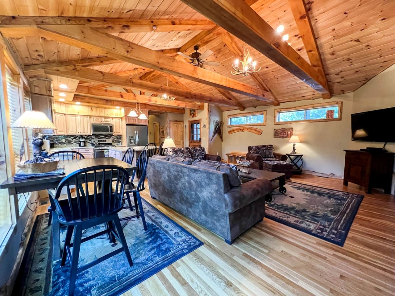 Cute Wooden Cabin Nestled Amidst Trees in North Conway, New Hampshire