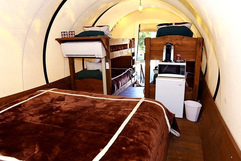 Six-Person Conestoga Wagons for Glamping Getaway near Yosemite National Park, California | Caravans (Groveland, California, United States of America)