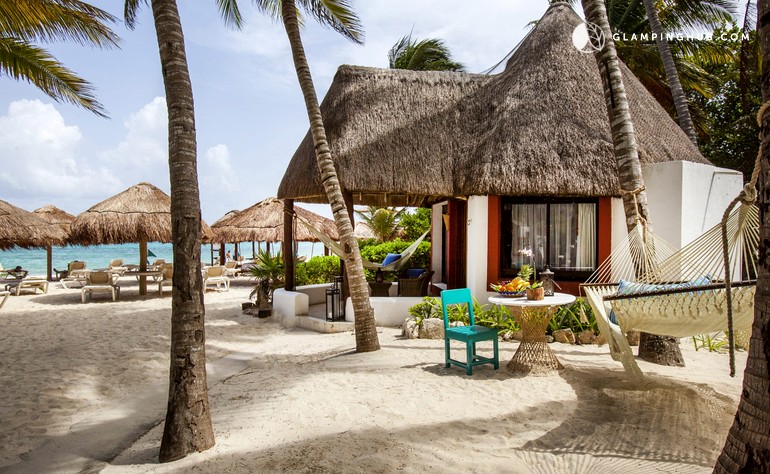 Dazzling, Oceanfront Bungalows on Playa del Carmen in the Riviera Maya, Mexico