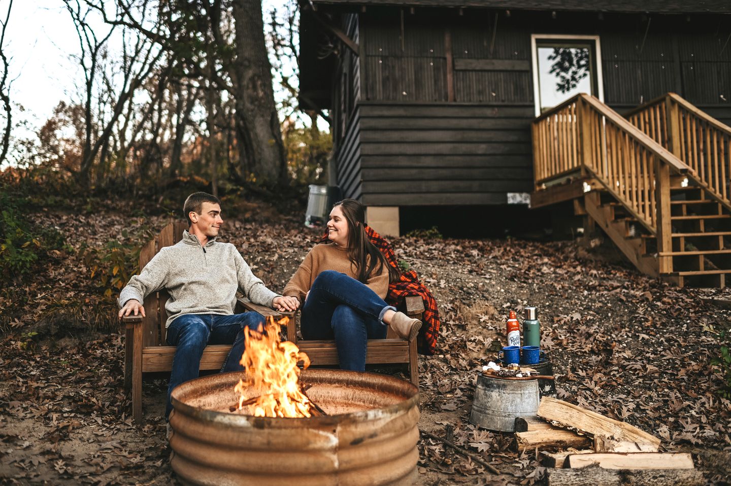 Beautifully Restored Historic Scout Cabin with Pond View for a Peaceful Romantic Escape in Troy, Wisconsin