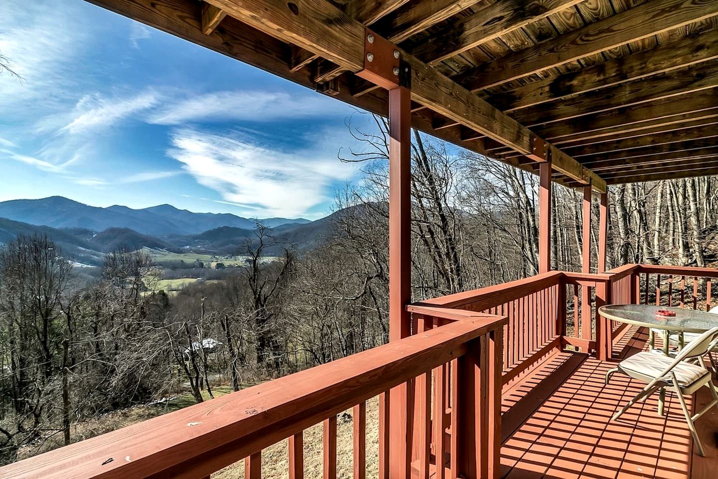 Cozy Log Cabin Retreat with Mountain Views near Cataloochee Ski Area in Waynesville, NC