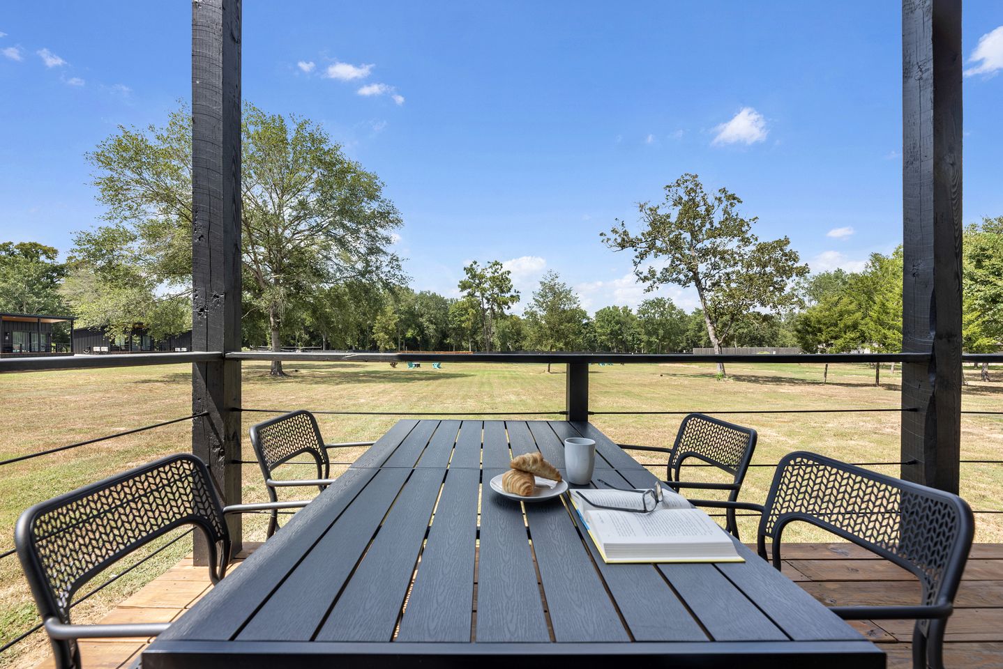 Luxury Tiny Home Retreat with Pool, Goats & Pond near Houston in Hempstead, Texas