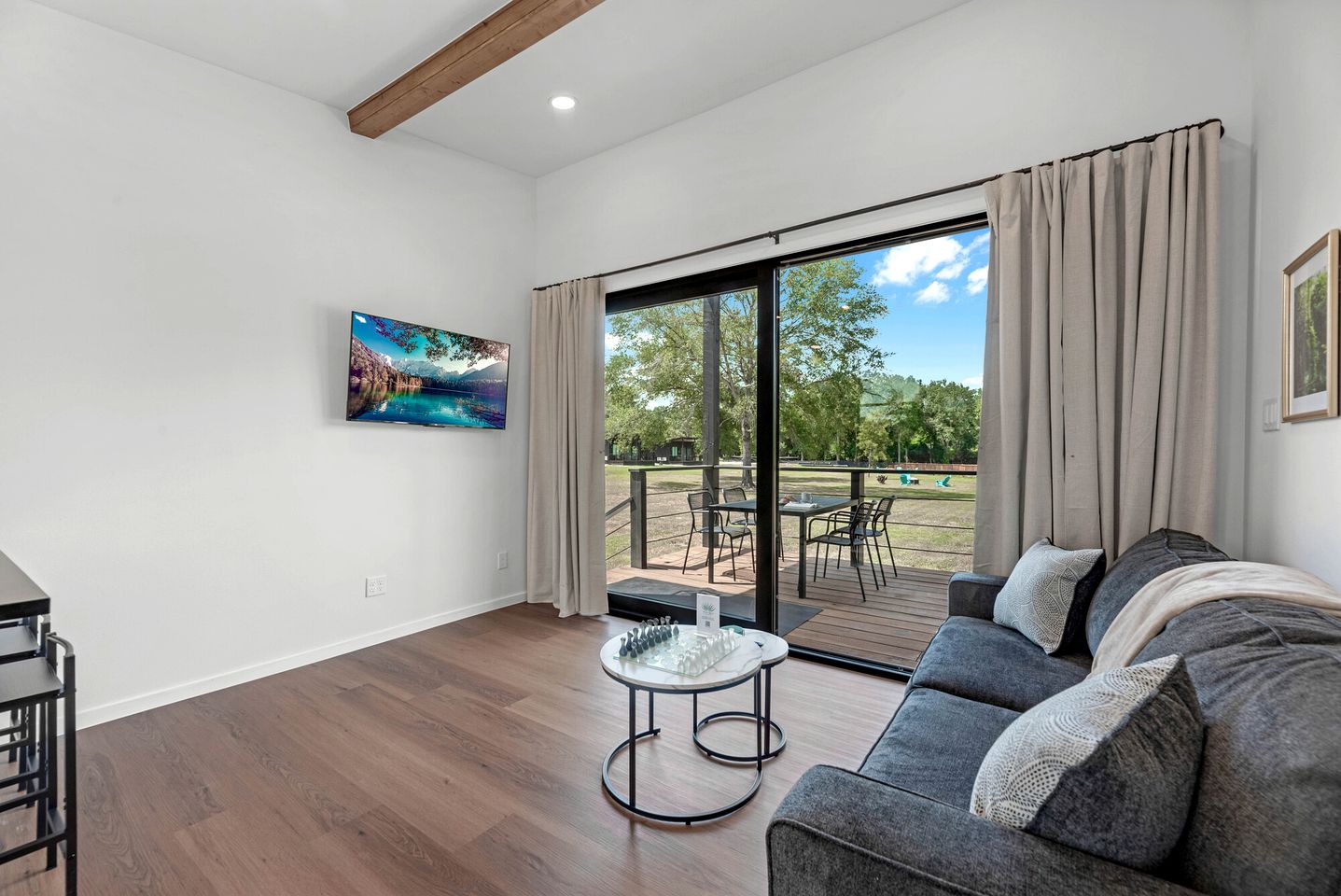 Modern Farmhouse Tiny Home Resort with Goats & Pool near Houston, Hempstead Texas