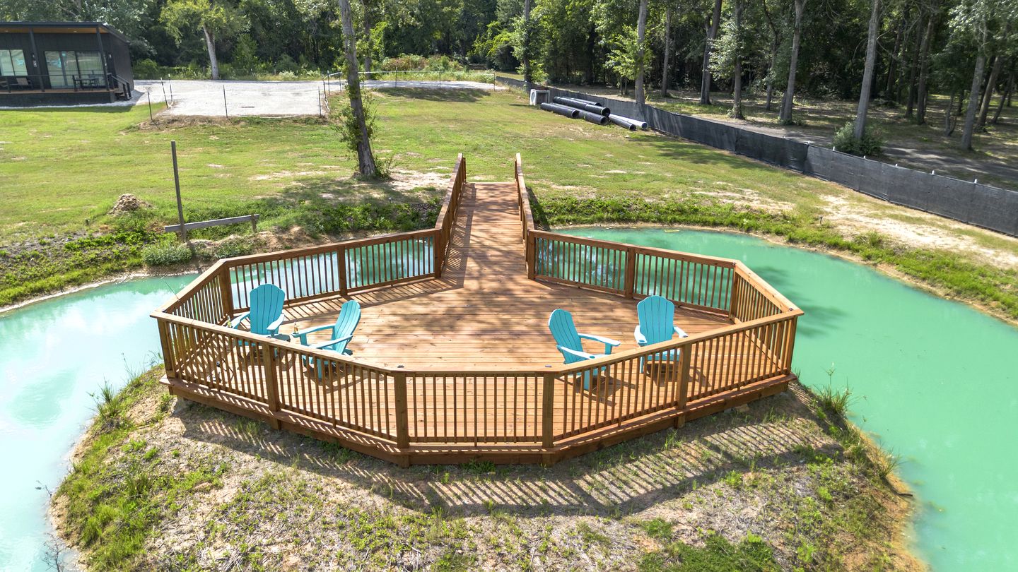 Modern Farmhouse Tiny Home Resort with Goats & Pool near Houston, Hempstead Texas