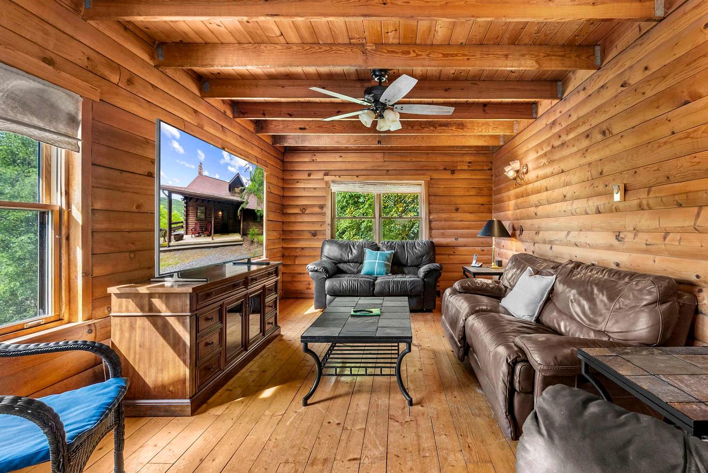 Rustic-Modern Mountain Cabin with Private Pond & Fire Pit Near Lost River, Baker, West Virginia