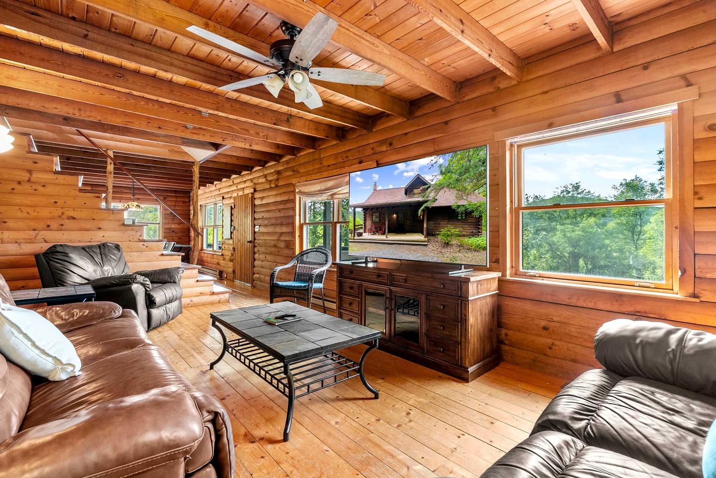 Rustic-Modern Mountain Cabin with Private Pond & Fire Pit Near Lost River, Baker, West Virginia