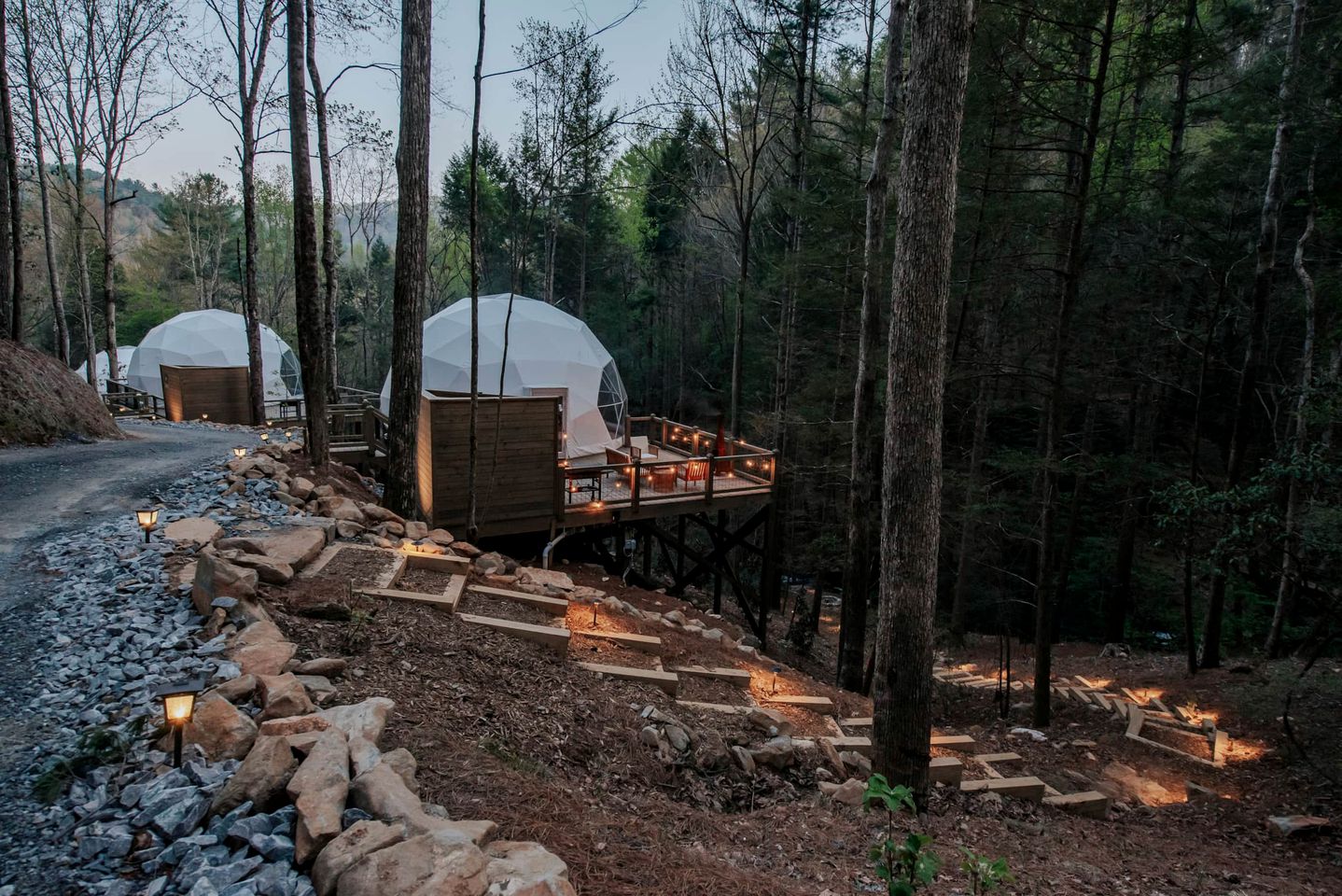Unmatched Views Await You at this Cherry Log, Georgia Designer Dome near Fall Branch Falls