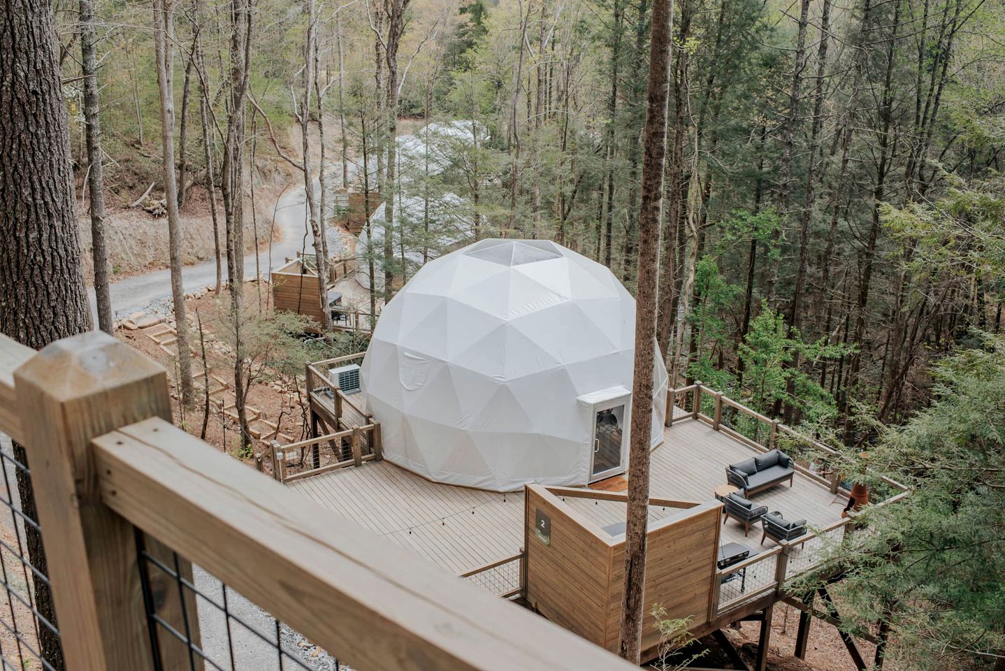 Unmatched Views Await You at this Cherry Log, Georgia Designer Dome near Fall Branch Falls