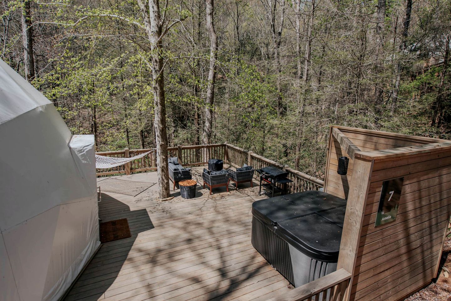 Designer Dome with Unmatched Scenery: Romantic Getaway near Falls in Cherry Log, Georgia