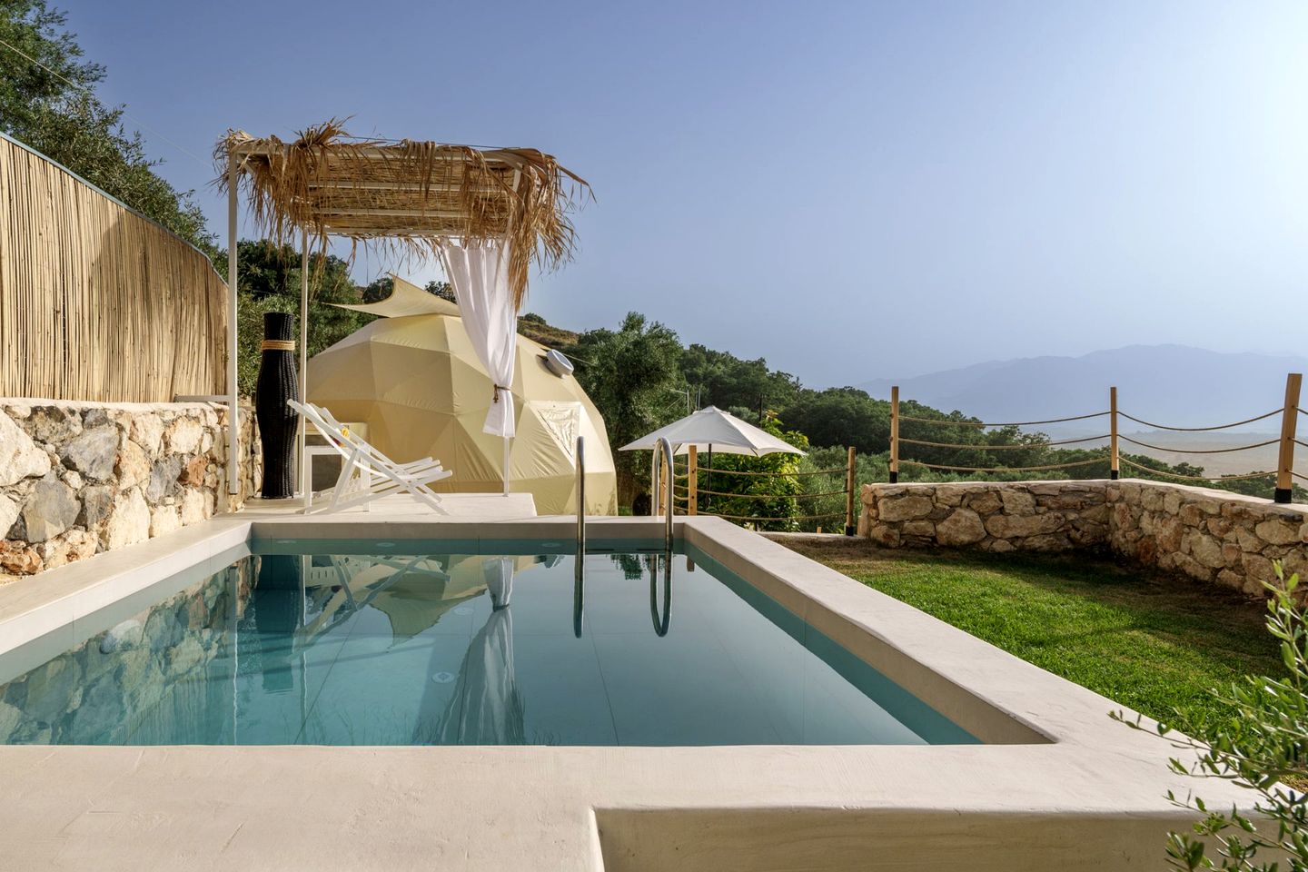 Dream Holiday at this Elegant Dome with Pool in Greece