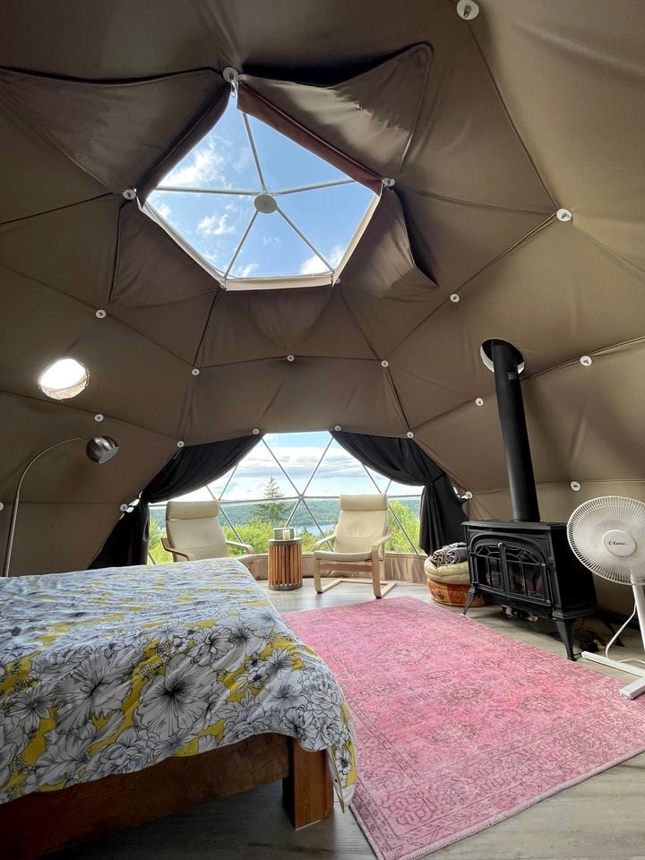 Beautiful Dome Rental with Stunning View of Belleisle Bay in New Brunswick