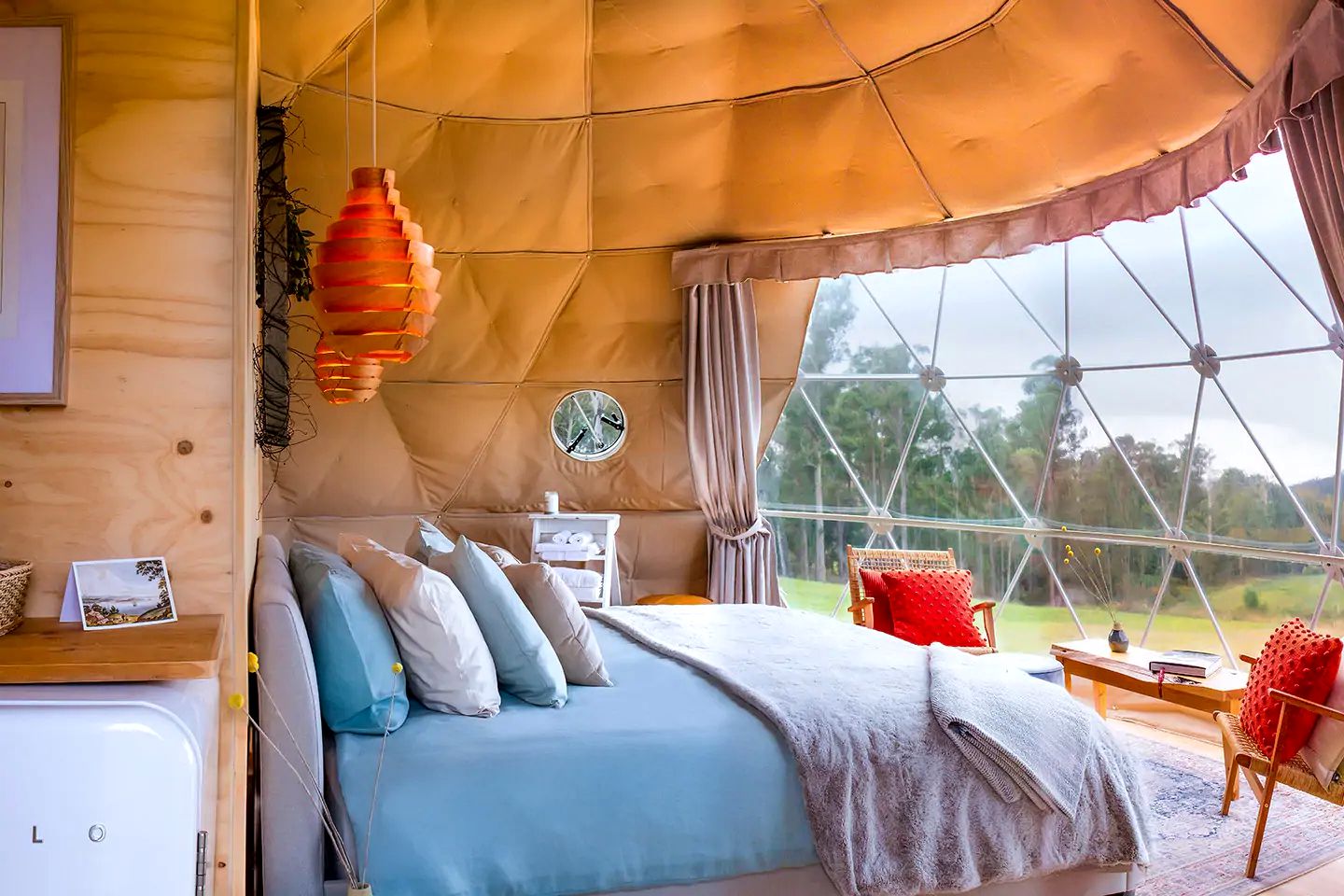 Incredible Dome Getaway on a Vineyard Perfect for Glamping, Tasmania