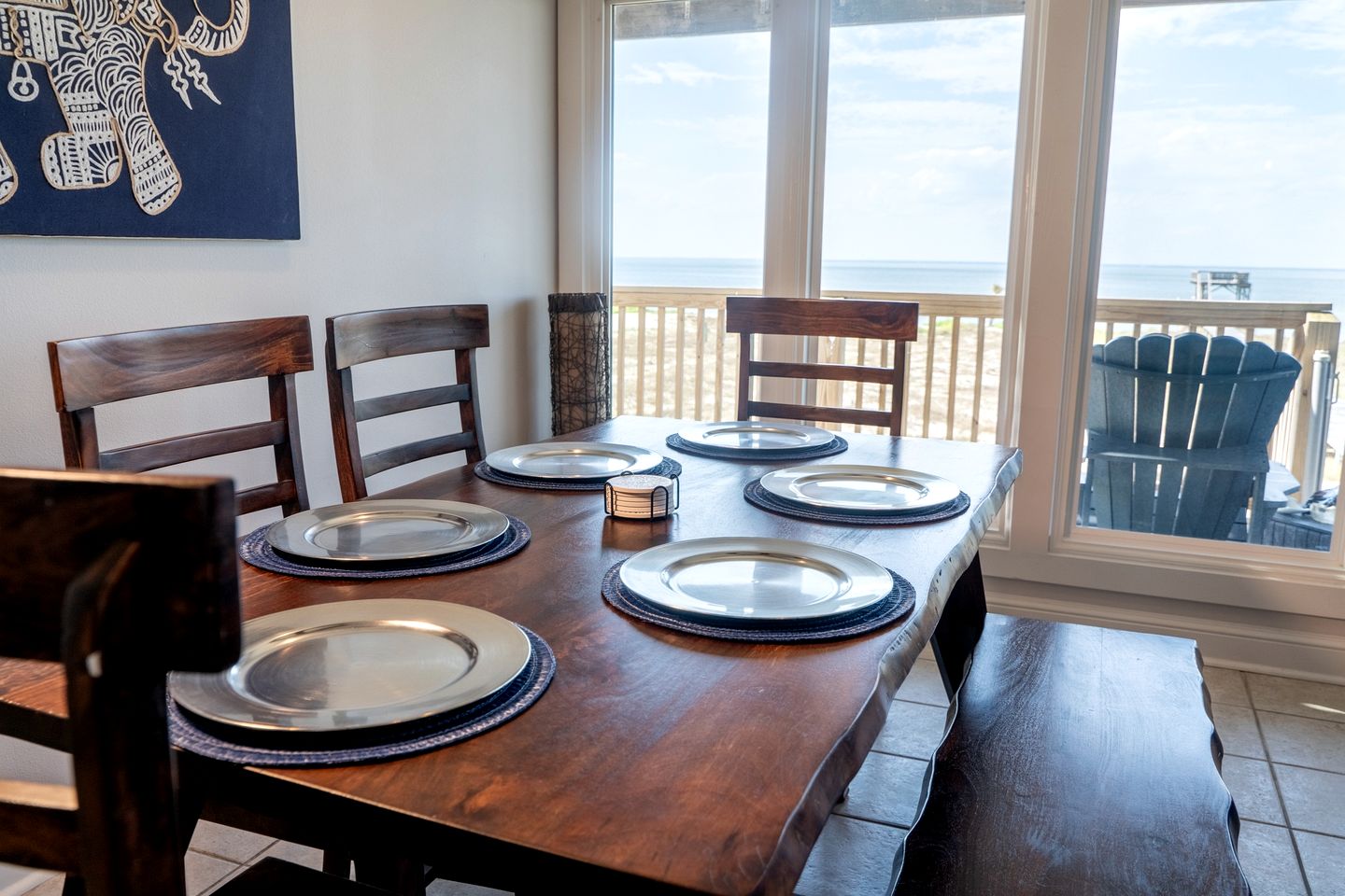 Spectacular Oceanfront Beach House with Hot-tub in Dauphin Island, Alabama