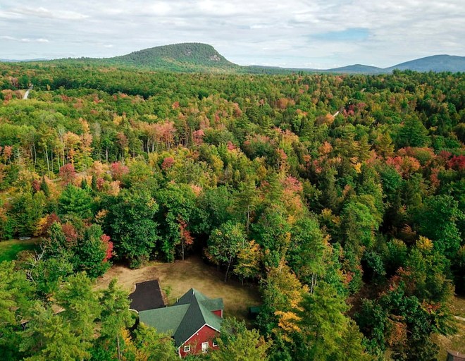 Dreamy Cabin Surrounded by Trees with Hot Tub in Fryeburg, Maine