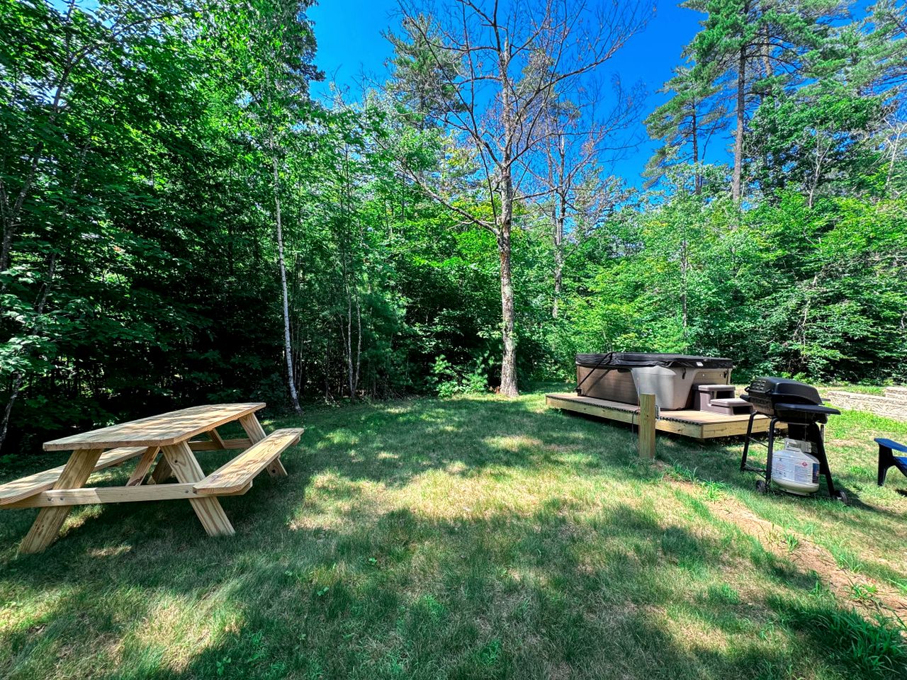 Dreamy Cabin Surrounded by Trees with Hot Tub in Fryeburg, Maine
