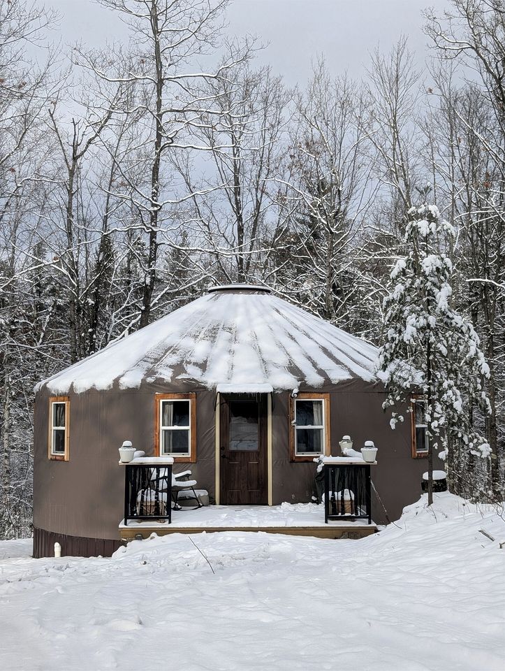 Pet Friendly Yurt with a Shared Sauna House in Northern Wisconsin, Ideal for a Weekend Escape in the Wilderness