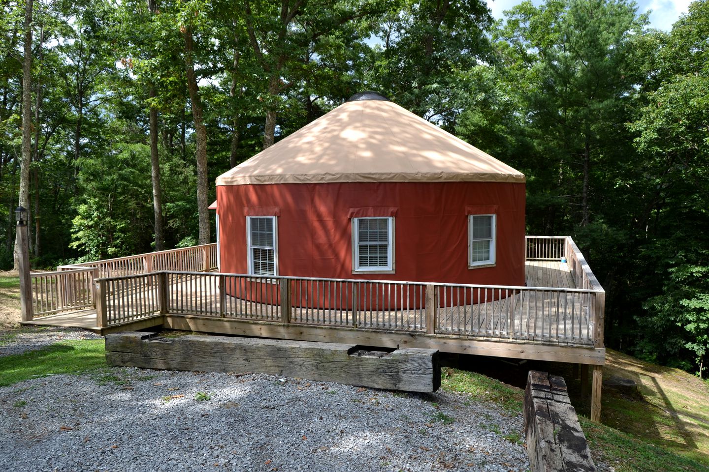 Gorgeous Yurt Rental for a River Vacation near Roanoke, Virginia