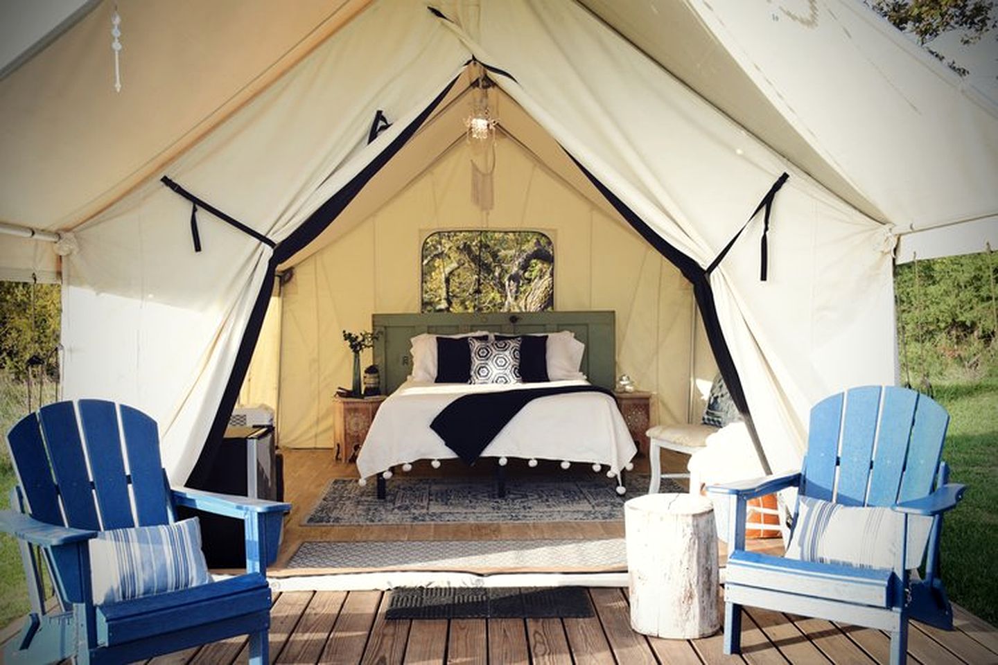 Cozy Bell Tent Rental for Two to Go Glamping in Missouri