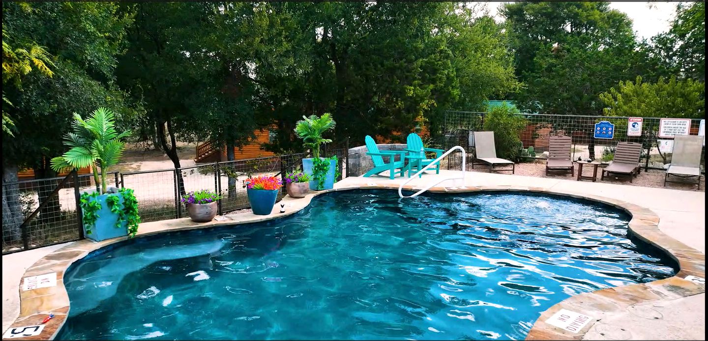 Texas State Glamping Getaways to Nature in this Cute Log Cabin near Austin