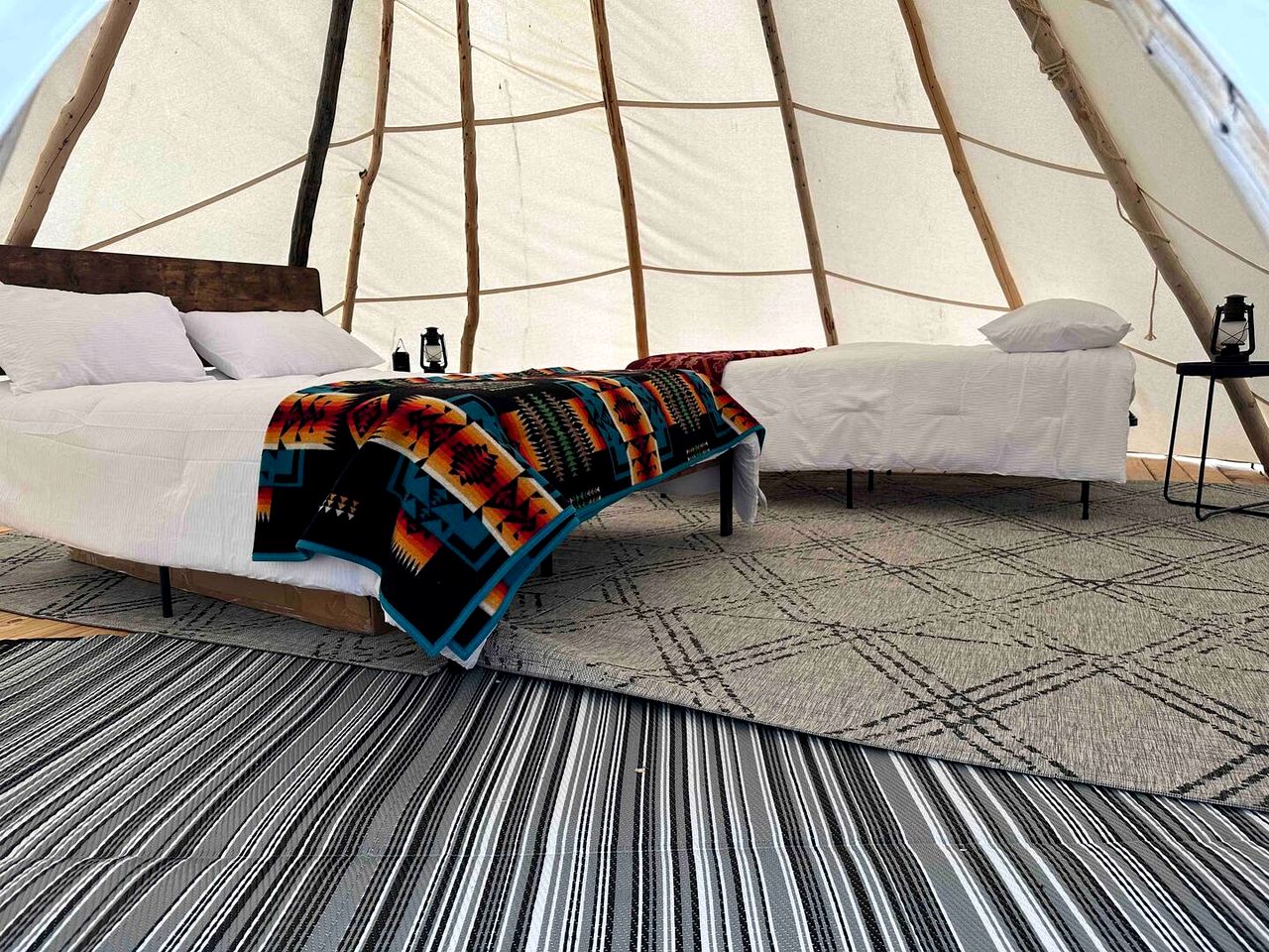 Rustic Elegance: Tipi Glamping by Wind River Mountains in Fort Washakie