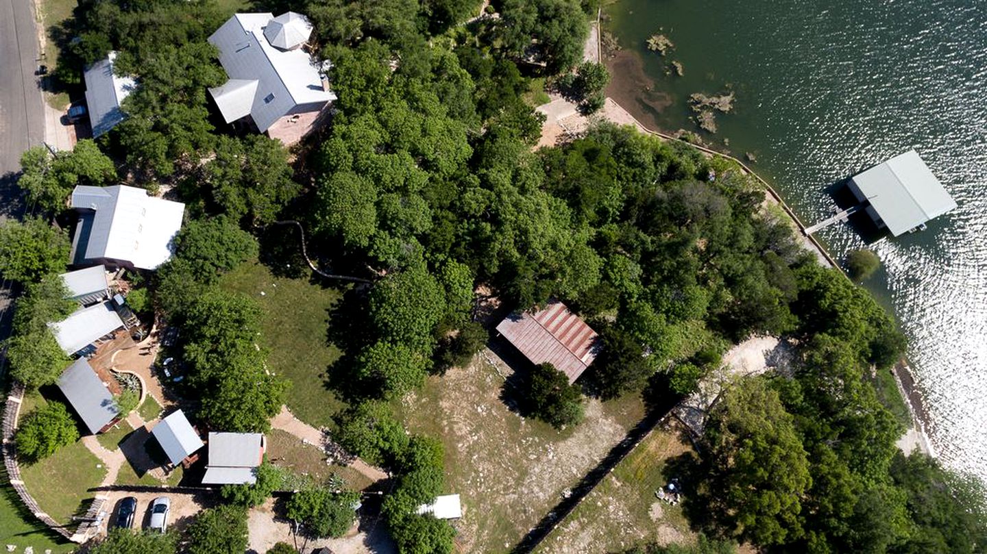 Unique Lake Travis Front Eco-Cabin Rental on Magical Yoga Retreat near Austin, Texas